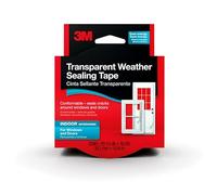 3M Ruban d'étanchéité transparent, 3,8 cm x 9,1 m, pour fenêtres et portes intérieures, ruban résistant à l'humidité, aide à réduire les pertes d'énergie, scelle les fissures, fabriqué aux États-Unis
