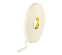 3M ruban adhésif double face mousse PE avec adhésif acrylique 9515W, blanc, 19 mm x 33 m, 1,5 mm x1 morceau