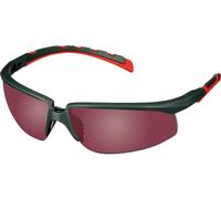3M S2024AS-RED Lunettes de protection avec verres réfléchissants, avec protection anti-rayures rouge, gris EN 166 DIN 166
