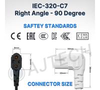 3M Samsung TV Cable EU Flat Plug - Câble d'alimentation Certifié à Angle-Droit IEC-C7 - Compatible avec PS5 PS4 Slim Xbox Series S X Cordon Alimentation LG TV Imprimant - 3-Mètres Blanc
