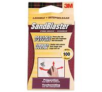 3M Sandblaster Eponge Abrasive 100 pour Préparation 9,5 x 6,5 x 2,5 cm