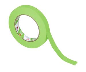 3M Scotch 233+ Crepe Paper Automotive Refinish Performance Masking Tape, 250 degree F Performance Temperature, 25 lbs/in Tensile Strength, 60.15 yds Length x 1/2" Width, Green