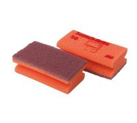 3M Scotch-Brite Éponge 56, beige/rouge, 70 mm x 133 mm x100 morceau