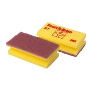 3M Scotch-Brite Éponge 57, jaune/marron, 70 mm x 130 mm x100 morceau