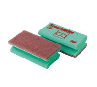3M Scotch-Brite Eponge 58, vert/marron, 70 mm x 130 mm x100 morceau