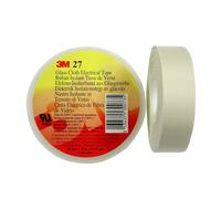 3M Scotch ET 27 Bande de tissu de verre, blanc, 12 mm x 20 m, 0,18 mm x1 morceau