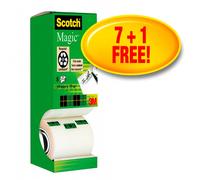 3M Scotch Magic ruban adhésif Promotion avec 8 rouleaux 19 mm x 33 m x4 morceau