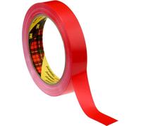 3M Scotch ruban adhésif d'emballage 6893, rouge, 12 mm x 66 m, 0,057 mm x144 morceau