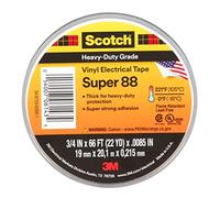 3M Ruban isolant Scotch Super 88 SUPER88-19X6 résine caoutchouc 6 m x 19 mm Noir