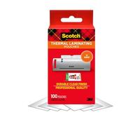3M Scotch TP5854 Pochettes à plastifier, format lettre: 2.4 in. x 4.2 in. (Clair) / 100-pack