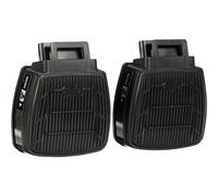 3M Secure Click D8001 Lot de 2 cartouches respiratoires pour vapeurs organiques, approuvées NIOSH, double flux pour une meilleure respirabilité et confort, peinture