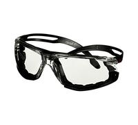 Lunettes de protection 3M SecureFit 500, avec monture en mousse, branches noires, traitement anti-rayures/antibuée Scotchgard (K&N), écran incolore, SF501SGAF-BLK-FM x1 morceau