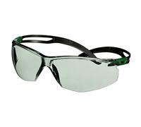 3M SecureFit 500 Lunettes de sécurité, monture verte/noire, antirayure+ (K), optique grise IR 1.7, SF517ASP-GRN-EU