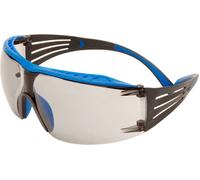 3M SecureFit 400X Lunettes de sécurité, branches bleues/grises, revêtement antibuée (K et N) Scotchgard - gris clair - intérieur/extérieur, SF407XSGAF-BLU-EU