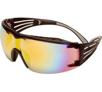 3M SecureFit SF416XAS-BLK Lunettes de protection avec protection anti-buée, avec verres réfléchissants gris, noir