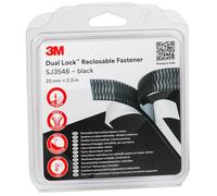 3M SJ354B Système de fixation amovible 3M™ Dual-Lock, Noir, 25 mm x 2.5 m