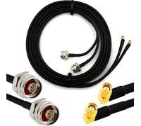 3m SMA mâle 90 degrés vers N mâle Câble coaxial double - Twin HF-240 (LMR 240 équivalent) Câble d'extension d'antenne - WiFi Antenne GSM LTE 4G 5G 6G Routeur Amplificateur de signal Ham CB Radio