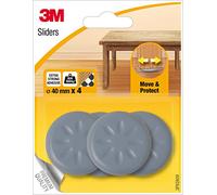 3M SP62A09 Patin glisseur/protecteur 4 pièces 40 mm Gris