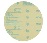 3M Stikit Disque de film de microfinition autocollant 268L, 127 mm, 30 microns, non perforé, 500 pièces sur rouleau x4 morceau