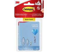 3M Strips Command, pack multiple transparent Contenu: 16 parties