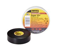 3M Super 33+ Ruban Scotch Super Électrique, Vinyle, 19 mm x 20 m, Noir