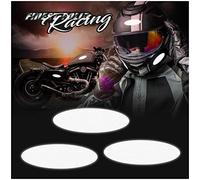 3M Technology Lot de 8 Autocollants réfléchissants pour Casque de Moto Noir
