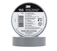 3M Temflex 155 Ruban isolant électrique vinyle, argent, 19 mm x 20 m, 0,13 mm x100 morceau