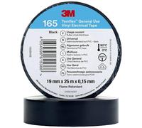 3M Ruban isolant Temflex™ 165 – Noir 25 m x 19 mm – 1 pièce