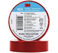 3M Temflex™ 165 165RD1E Ruban isolant Temflex™ 165 rouge (L x l) 10 m x 15 mm