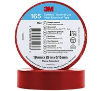 3M Temflex™ 165 165RD6E Ruban isolant Temflex™ 165 rouge (L x l) 25 m x 19 mm