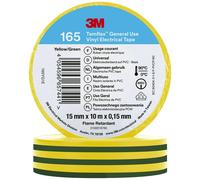 3M Temflex™ 165 165YG1E Ruban isolant Temflex™ 165 jaune (L x l) 10 m x 15 mm