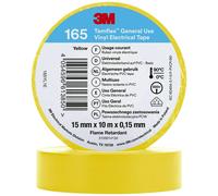 3M Temflex™ 165 165YL1E Ruban isolant Temflex™ 165 jaune (L x l) 10 m x 15 mm