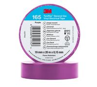 3M Temflex 165 Vinyle ruban électrique isolant, Purple, 19 mm x 20 m, 0,15 mm x100 morceau
