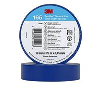 3M Temflex de ruban adhésif en vinyle 165 Bleu 19 mm x 25 m, 10 rouleaux