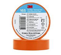 3M Temflex de ruban adhésif en vinyle 165 Orange 15 mm x 10 m, 100 rouleaux