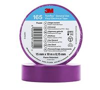 3M Temflex de ruban adhésif vinyle 165 violet 15 mm x 10 m, 100 rouleaux