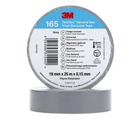 3M™ Temflex™ ruban isolant vinyle 165, gris, 19 mm x 25 m | Paquet (1 rouleau)