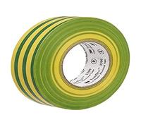 3M Temflex TGG1925 TEMFLEX150019X25GY Temflex 1500 Ruban isolant électrique en vinyle Jaune/vert 19 mm x 25 m 0,15 mm