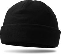 3M Thinsulate Bonnet en polaire thermique doublé pour homme Extra épais et doux, Noir , taille unique