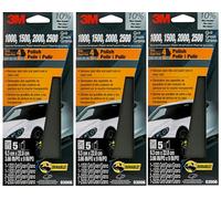 3M(TM) Wetordry(TM) 03006 Papier de verre, 9,3 x 22,9 cm, assortiment, lot de 3