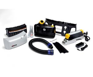 3M TR-819E IS Kit de démarrage Versaflo Protection Ex avec unité de ventilation TR-802E, 1x filtre A2P, 2x préfiltres, ceinture standard, 1x batterie, outil pour fixer la batterie, chargeur, tuyau d'a