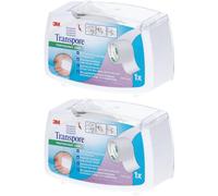 3M™ Transpore™ Sparadrap plastique microperforé 5 m x 2.5 cm Pansement(S) 2x1 pc(s)