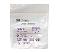 3M Unitek Élastiques multifonction, Fort 6oz /170,1g (1/8" 3,2mm); Debbie, Snorflex