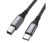 3M USB C Printer Cable, USB 2.0 B Male to USB C Male Nylon Scanner Cable Compatible with Samsung, MacBook Pro/Air, Pad Pro, Chromebook, HP, Canon, Lexmark, Dell, MIDI Keyboard