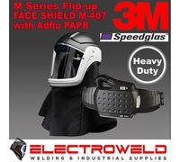3M Versaflo M-407 Flip-Up Face Shield & Safety Helmet W/ Adflo PAPR Heavy Duty