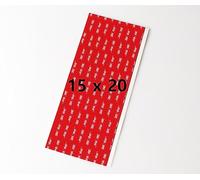 3M-VHB Lot de 1 ruban adhésif double face extra fort - 15 x 20 cm - Collage sans perçage - Bandes adhésives pour étagère de douche, robinets, miroirs, etc. | Salle de bain, cuisine, voiture, bateau,