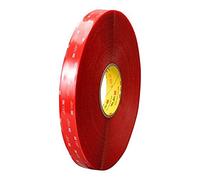 3M VHB Ruban 4905 F Mousse Adhésif Double Face Acrylique, Transparent (Ruban Rouge), 12 mm X 33 m, Paquet de 6
