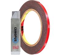 3m Vhb Ruban Adhésif À Double Face Extra Fort,Étanche 3m Vhb 5952 (6,35mm X 4,5m),3m Ruban De Montage,Idéal Pour Les Bandes Lumineuses À Led,Usage Intérieur,Extérieur,Noir