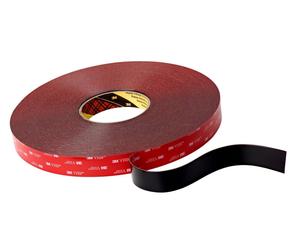 3M VHB ruban adhésif LVO-160BF, noir, 12 mm x 33 m, 1.6 mm, exigences FDA pour les applications avec contact alimentaire indirect selon 21 CFR 175.105 x192 morceau