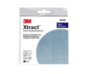 3M Xtract Disque abrasif quadrillé 310W, 125 mm, 2x 80+, 2x 120+, 2x 180+, 2x 320+, non perforé x4 morceau